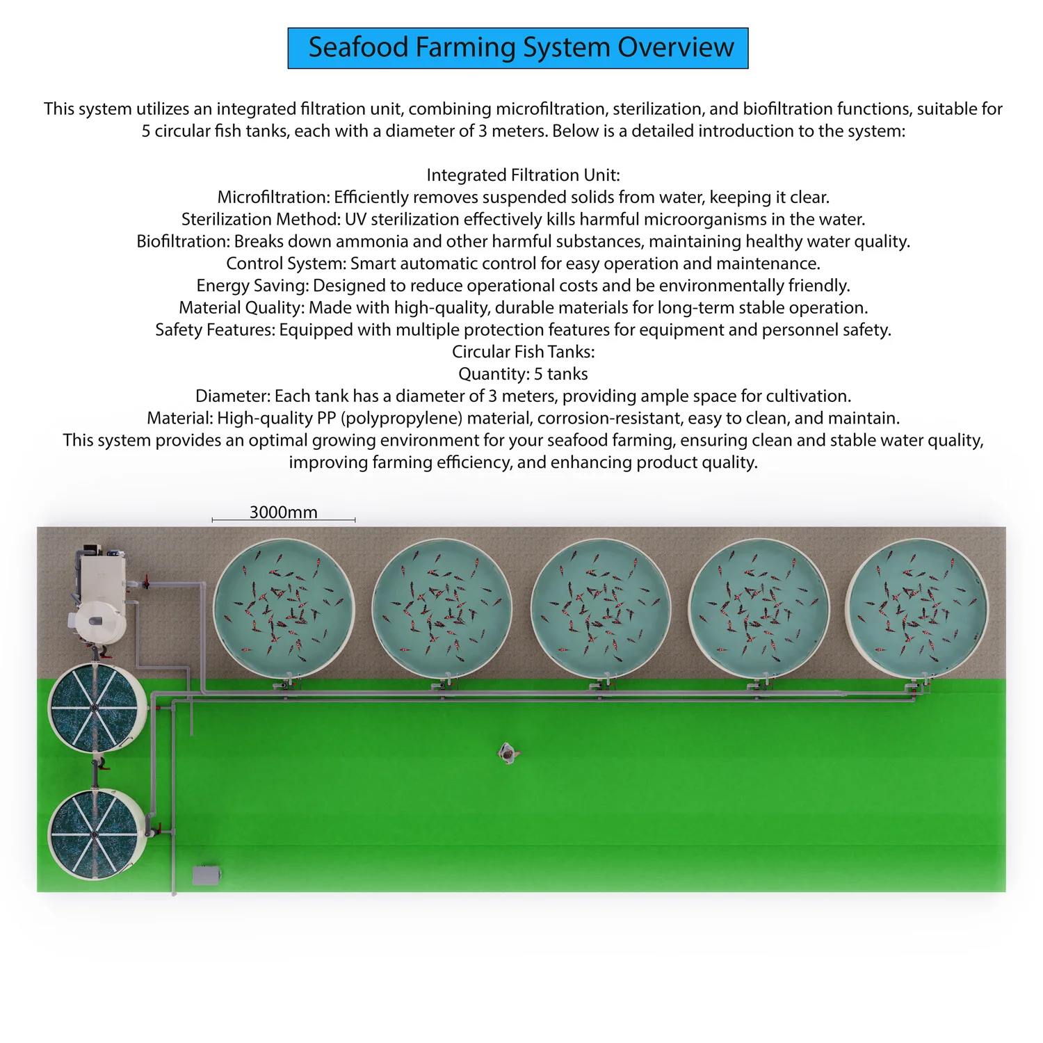 Freshwater Tilapia Hatchery Equipment Square PP Fish Pond Breeding and Incubation Kit