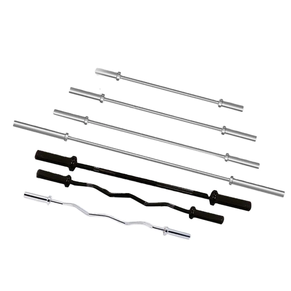 FULI Customized 1.2m-2.2m length OB Bar Iron weightlifting straight and curved barbell bar for Weightlifting