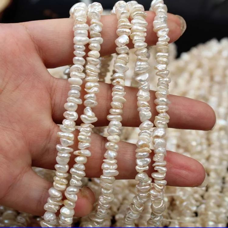 baroque shape Keshi Pearl Strand Natural Freshwater Pearl Strand for Jewelry Making