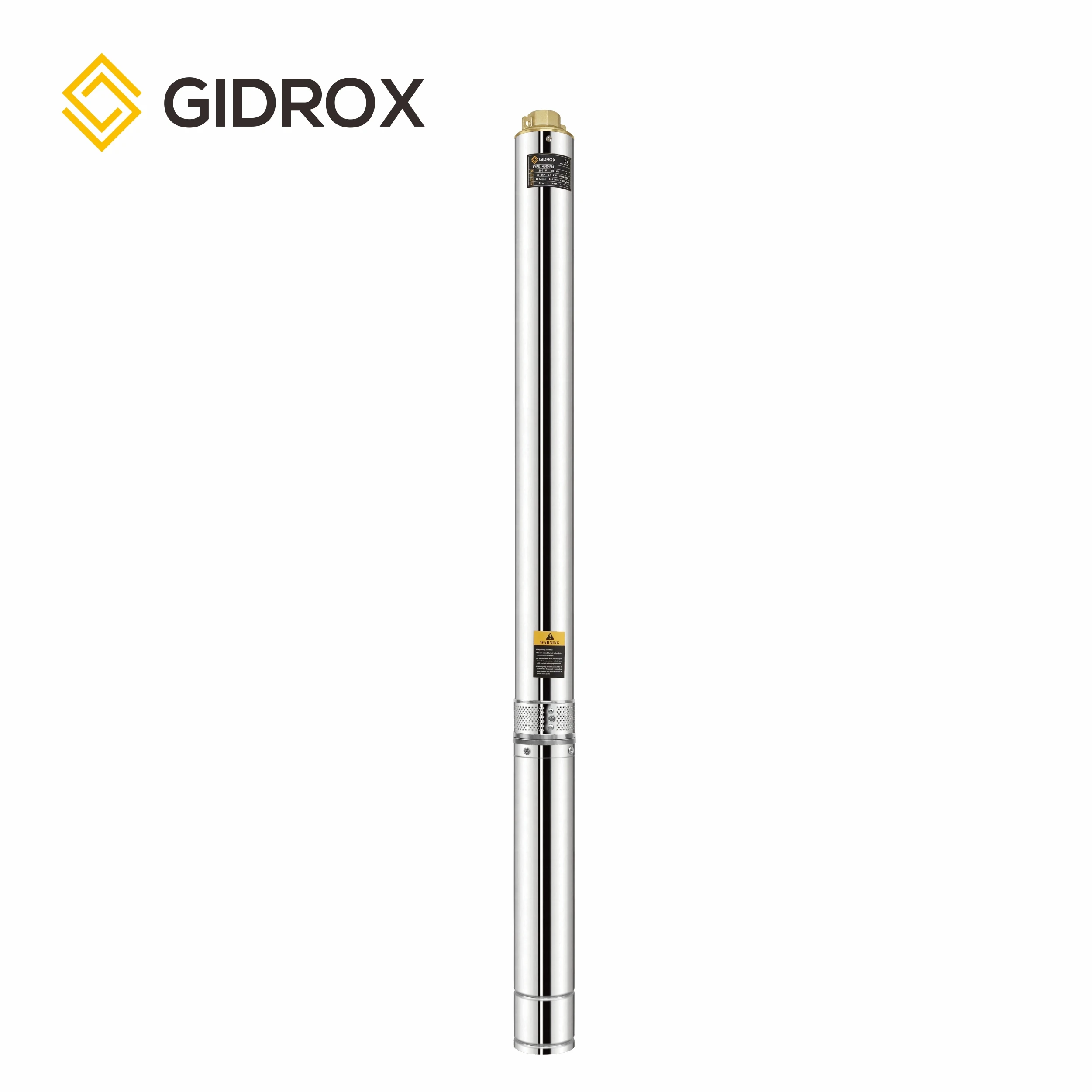 GIDROX 52m-292m max head stainless centrifugal submersible deep well water pump water for agricultural irrigation
