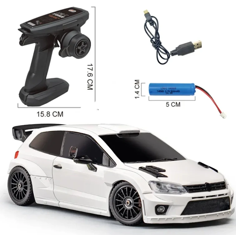 SJY-LD2801 Model 1:28 Full scale Remote Control Hobby Car 2.4G POLO R 4WD 10KM/H Electric RC Drift Car