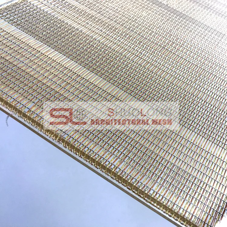 SHUOLONG Decorative Glass Art Mesh&Laminated Glass Metal Mesh