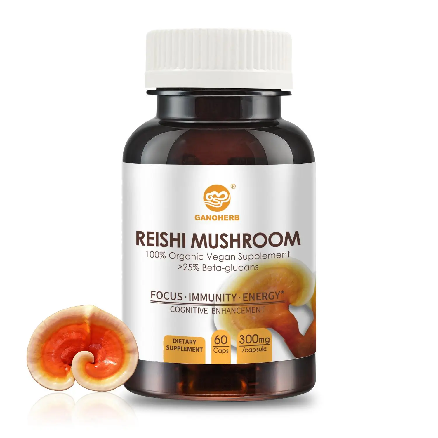 OEM Supplement Ganoderma Lucidum Mushroom Capsules Lingzhi Organic Capsule Immunity Boosters