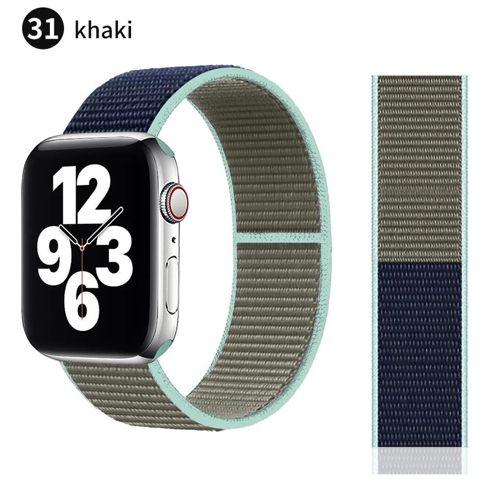 Ремешок для Apple Watch band 38 мм 42 нейлоновый спортивный браслет iWatch 44 40