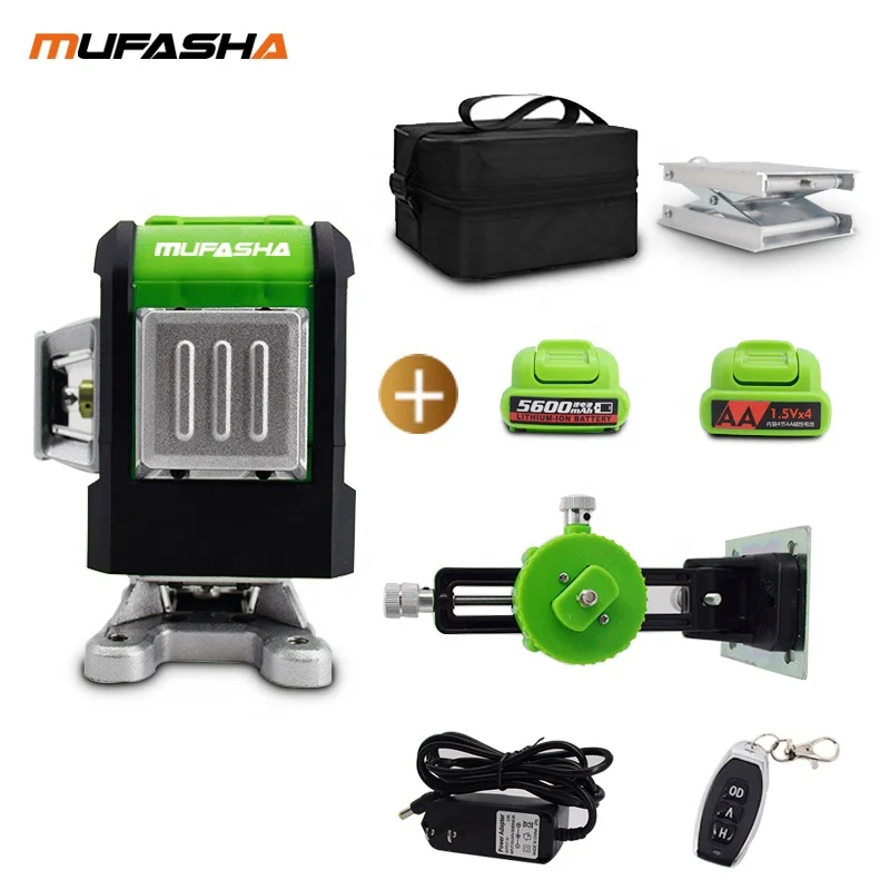  MUFASHA 12 line 3D automatic self-leveling laser level with L shape magnetic