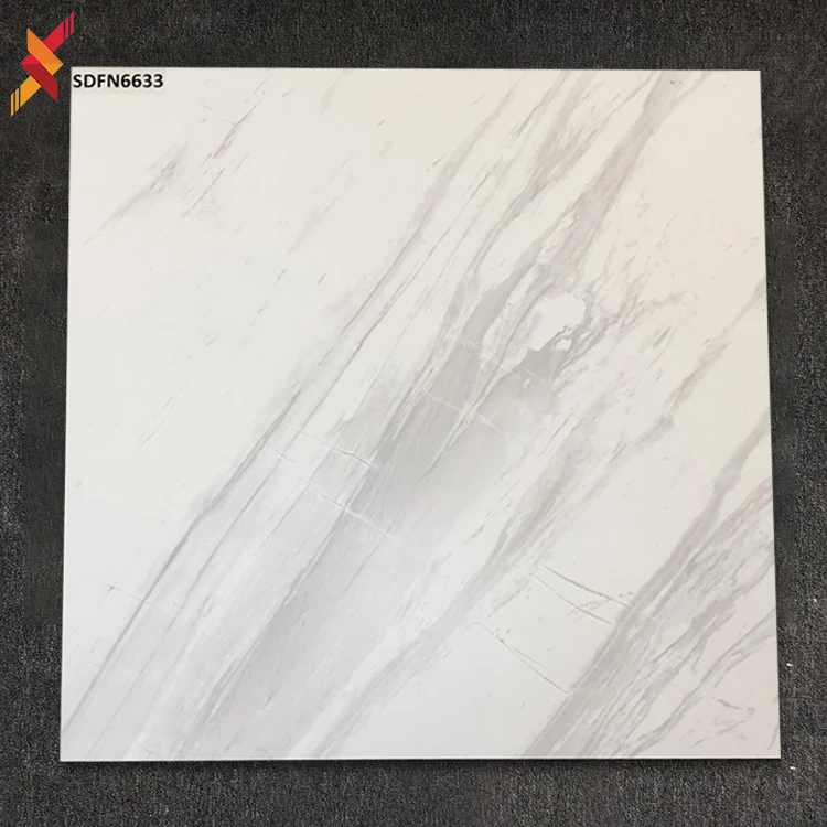 Матовая готовая керамическая плитка белый мраморный вид полноразмерная глазурованная фарфоровая напольная 60x60