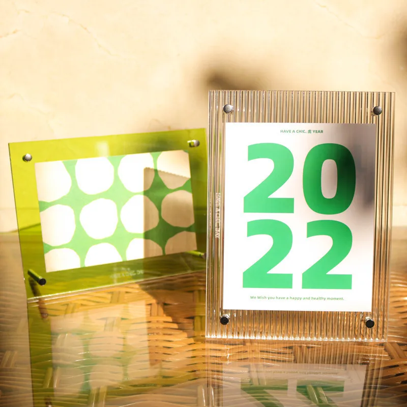 Resin frame acrylic box unique design with stylish shadow effects frame photo album