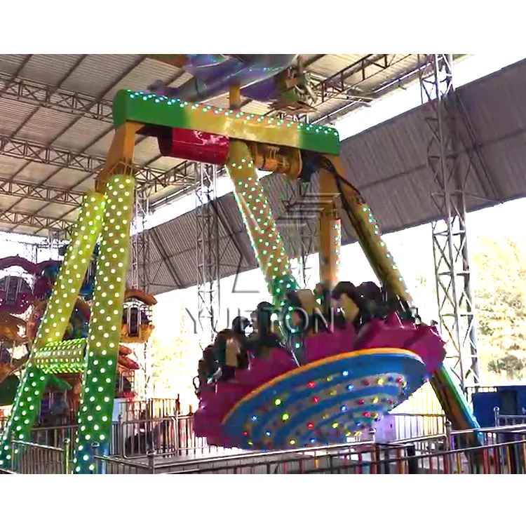 12 Seats Cheap Price Carnival Rides Attractions Kids Amusement Equipment Hammer Small Swing Pendulum Frisbee Ride For Sale