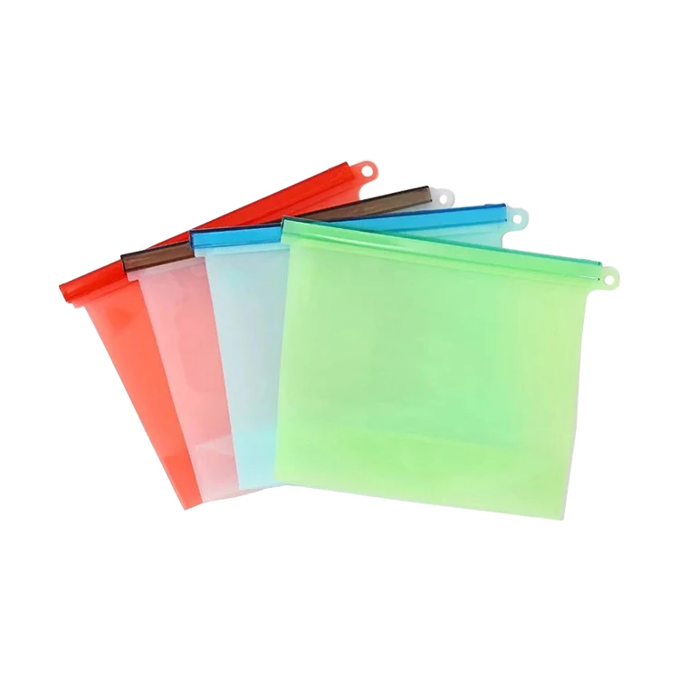 High quality wholesale reusable storage sealed food bags Silicone leak proof vacuum bags