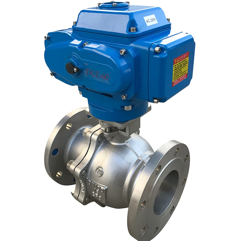 stainless steel ss316 304 PN16 flanged cf8m ball valve with electric