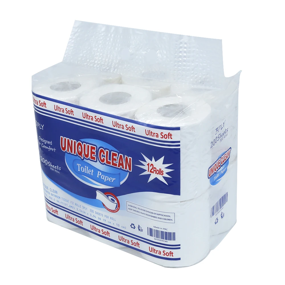 
QS05T Cheap Recycled pulp Virgin Wooden Pulp Rolls Pack Servilletasd Papel Toilet Paper Roll Tissue Toilet Paper 