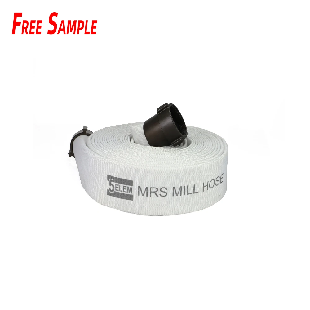 Standard White Single Jacket Alu. Coupled Rubber Lined Industrial Hoses Water Transfer Hose Fire Fighting Flat Hose