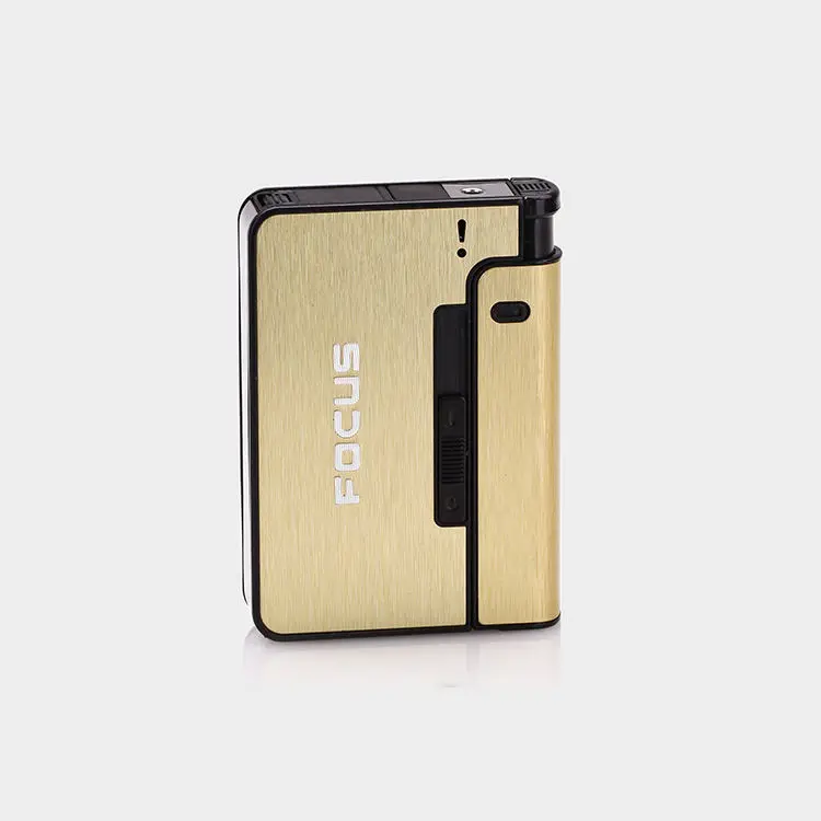 KY Innovative Design Wholesale Luxury King Size Tobacco Storage 2 in 1 Metal Cigarette Case Custom