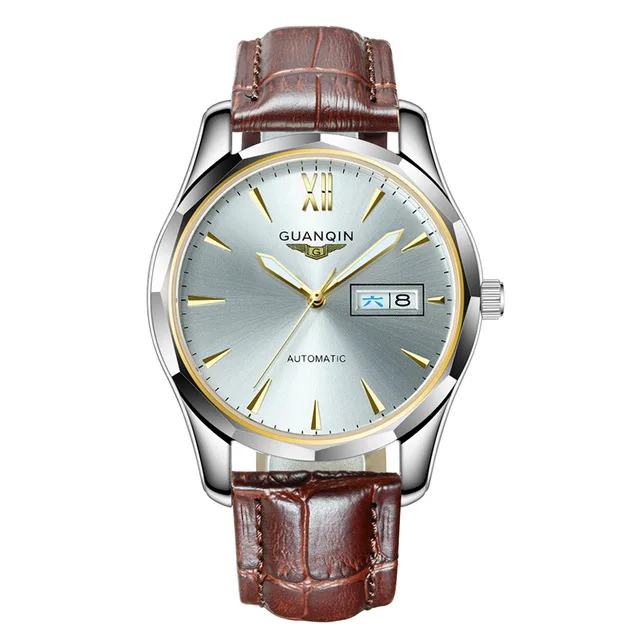 GUANQIN GJ16034 Wrist online Original Mechanical Movement Leather Automatic Watch For Man