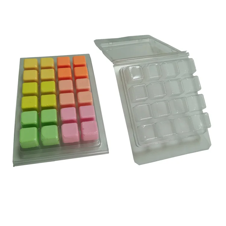 
Wholesale PVC Plastic Clear Clamshell Tray for Wax Melts Packaging 
