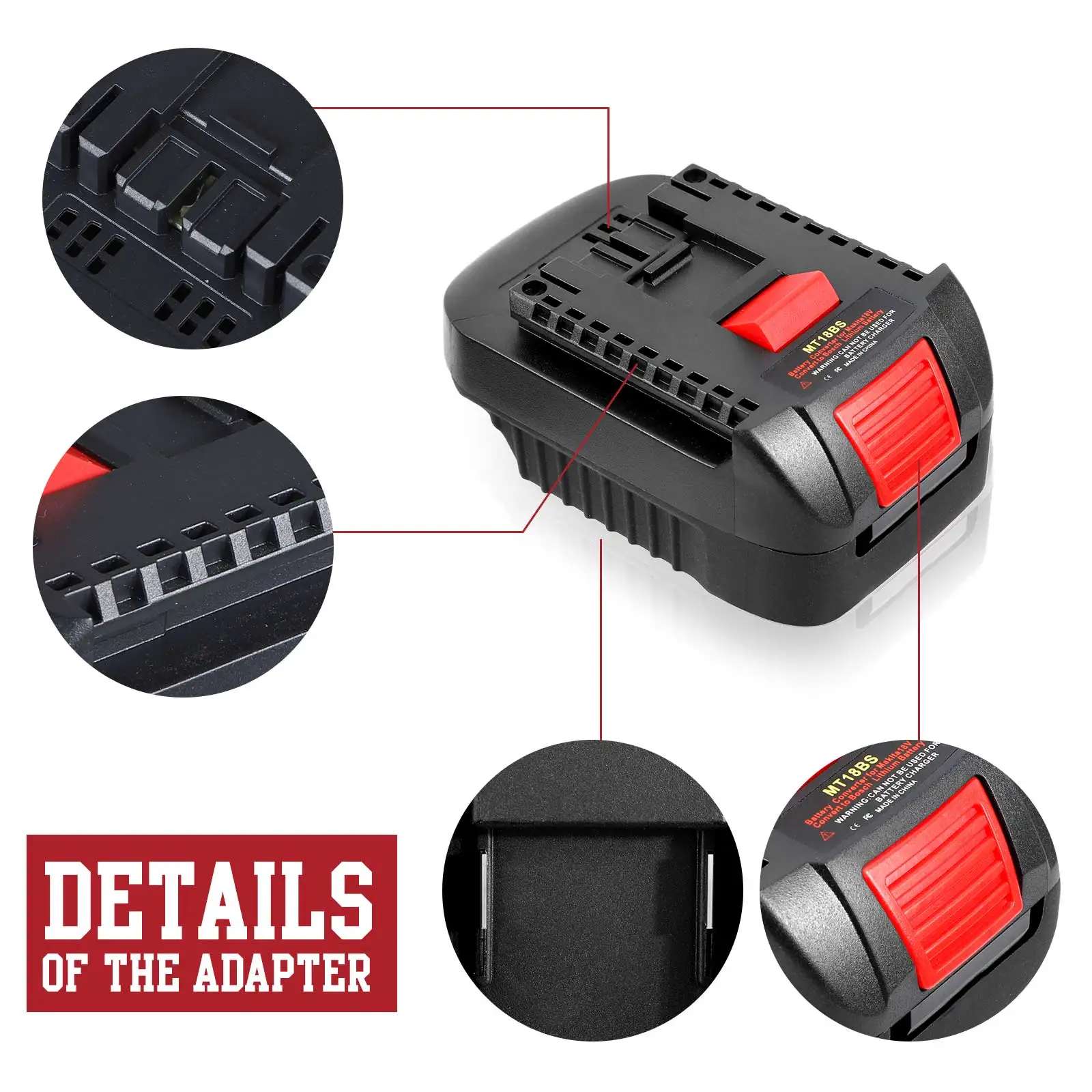 DM18BS Dewalts 18V 20V replacement for Max/Milwak-ee 18V Li-ion Battery Convert to for  Bosch 18V tools battery converter