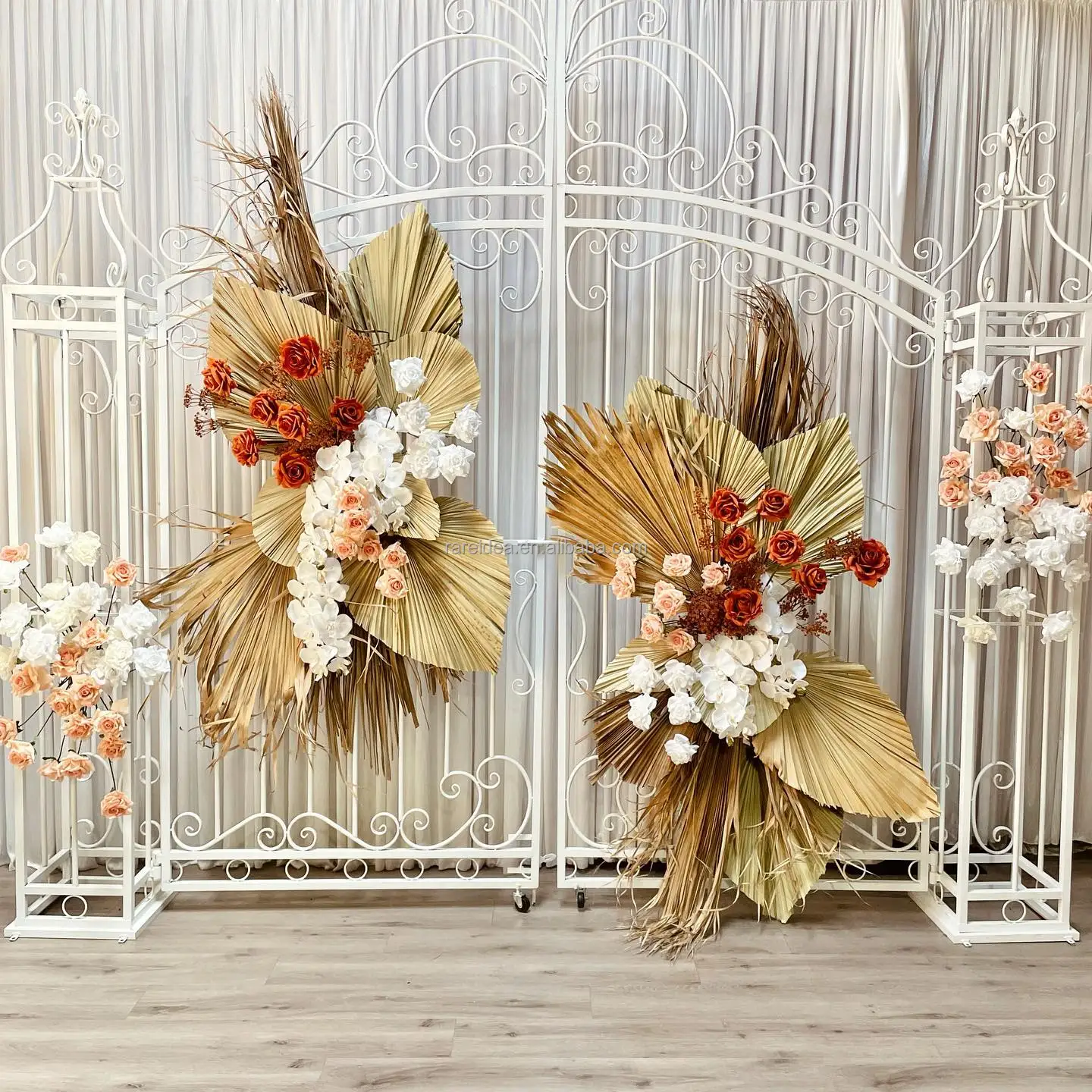 Out Door Use Wedding Decoration Garden Gate Metal Wedding Back Drop
