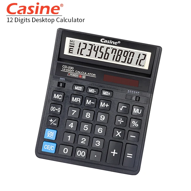 Casine 12 digits desktop calculator two way power large calculator SDC888