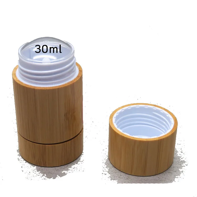 Big 30ml bamboo lip balm  deodorant stick tube bamboo body container