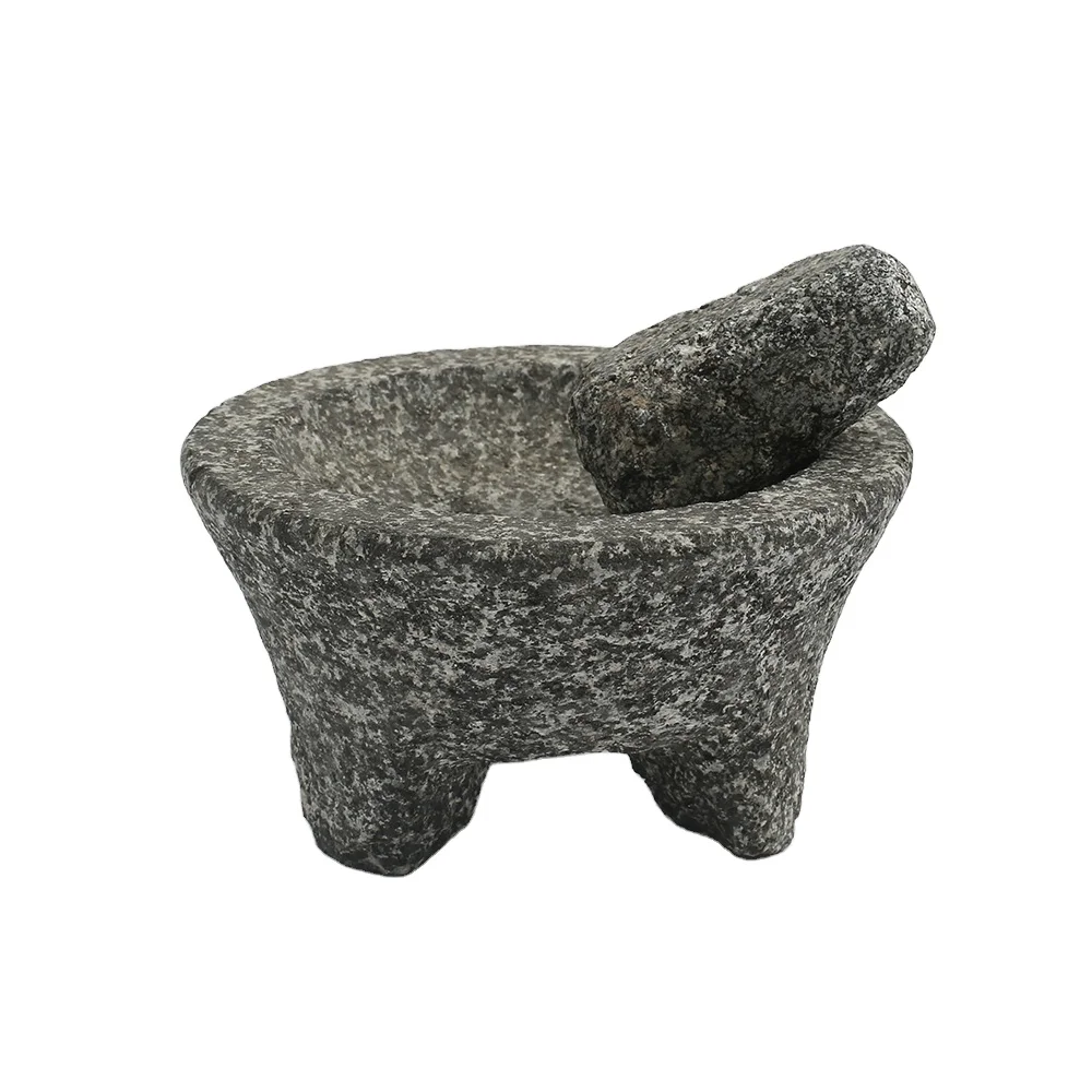 Natural stone molcajete marble and granite tools kitchen restaurant use mortar and pestle