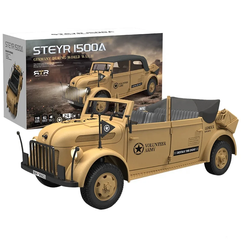 1:18 Масштаб HG HG4-51 TRASPED STEYR 1500A Радиоуправляемый автомобиль 4WD внедорожник с полным пропорциональным управлением и светодиодными лампами