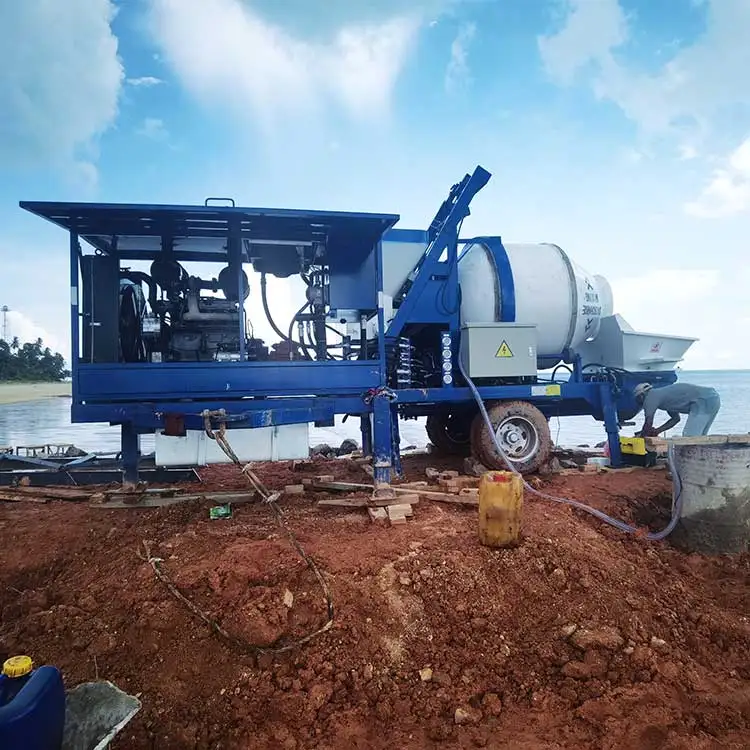 Diesel Engine 40m3/h Concrete Pump And Mixer For Sale Malaysia