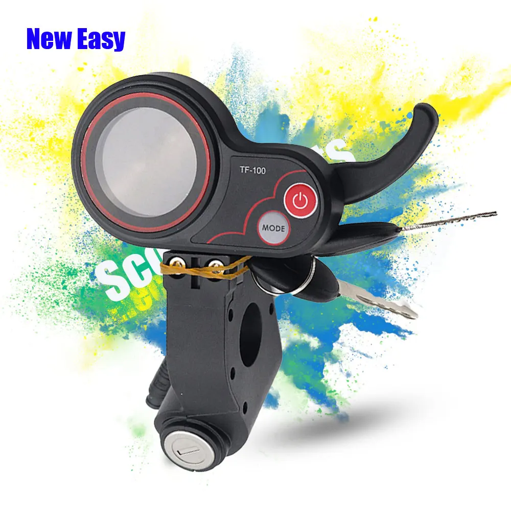 Zero LCD Display for Electric Scooter KUGOO M4 LED Switch(Green Six Needles) with Key Replacement Parts