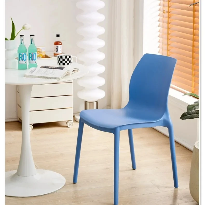 Nordic modern simple plastic chair creative artist dining chair backrest dessert milk tea shop chair