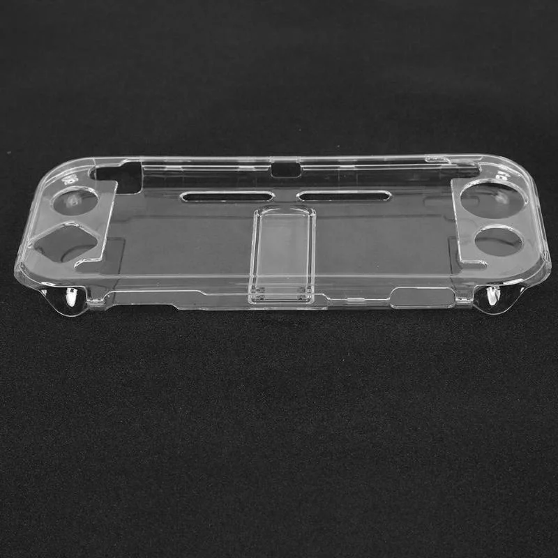 Switch Mini Hard Clear Back Cover PC Crystal Transparent Case Fit for Nintend Switch Lite with Stand Function