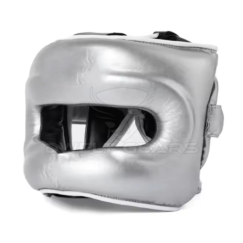 Full Face Head Guard Leather Touch Padding Professional Kickboxing Sparring Protection Full Face Head Guard