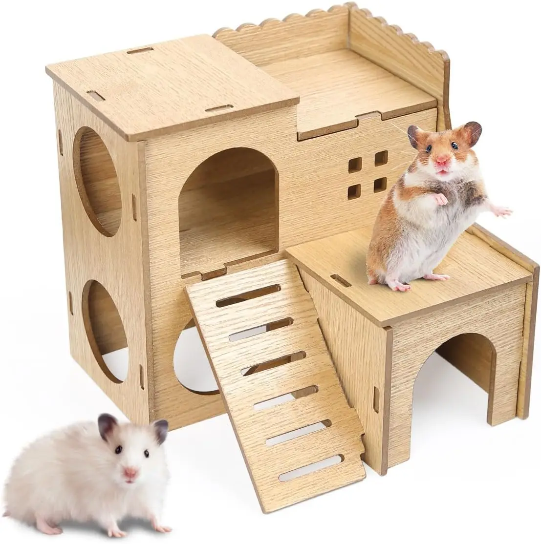 custom price hamster cage pet houses furniture wood Large hideout hamster cage chinchillas with slide