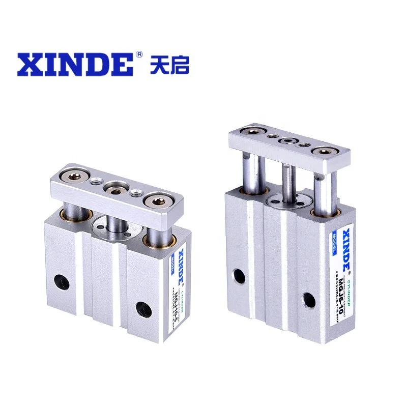 MGJ6-10/10-10/10-15/10-20/10-5 Series Hydraulic Pneumatic Parts Guide Rod Cylinder Double Acting air cylinder