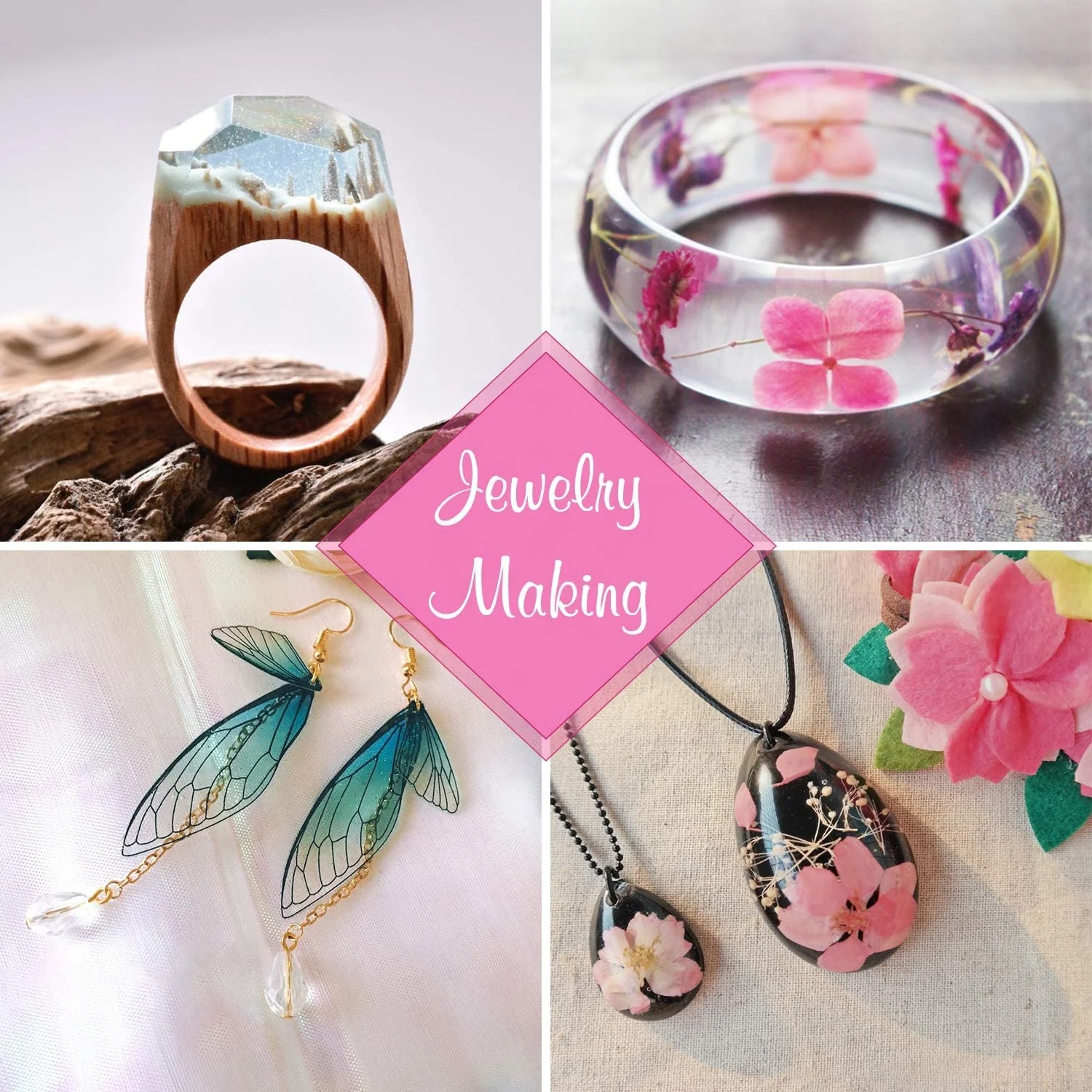 Crystal UV Epoxy Resin Clear Hard UV Glue Solar Cure Sunlight Activated Resin for Casting DIY Resin Mold