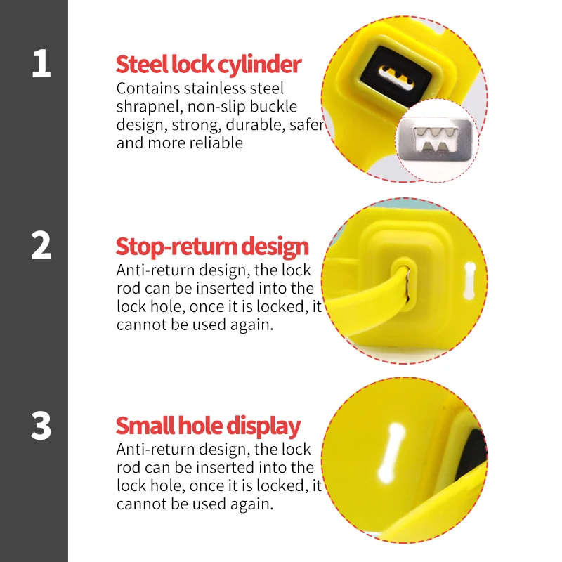 Изготовитель BCP027 изготовленный на заказ пластиковый уплотнитель защитный и замок охранного уплотнения
