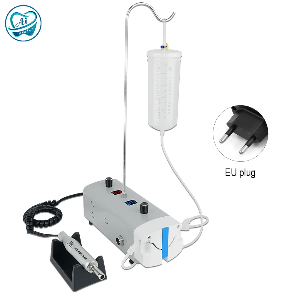 EM-BW Dental Implant Motor Brushless Self-water Pumping Irrigation Water E-type Non-optic Contra Angle Surgery Instrument Kits