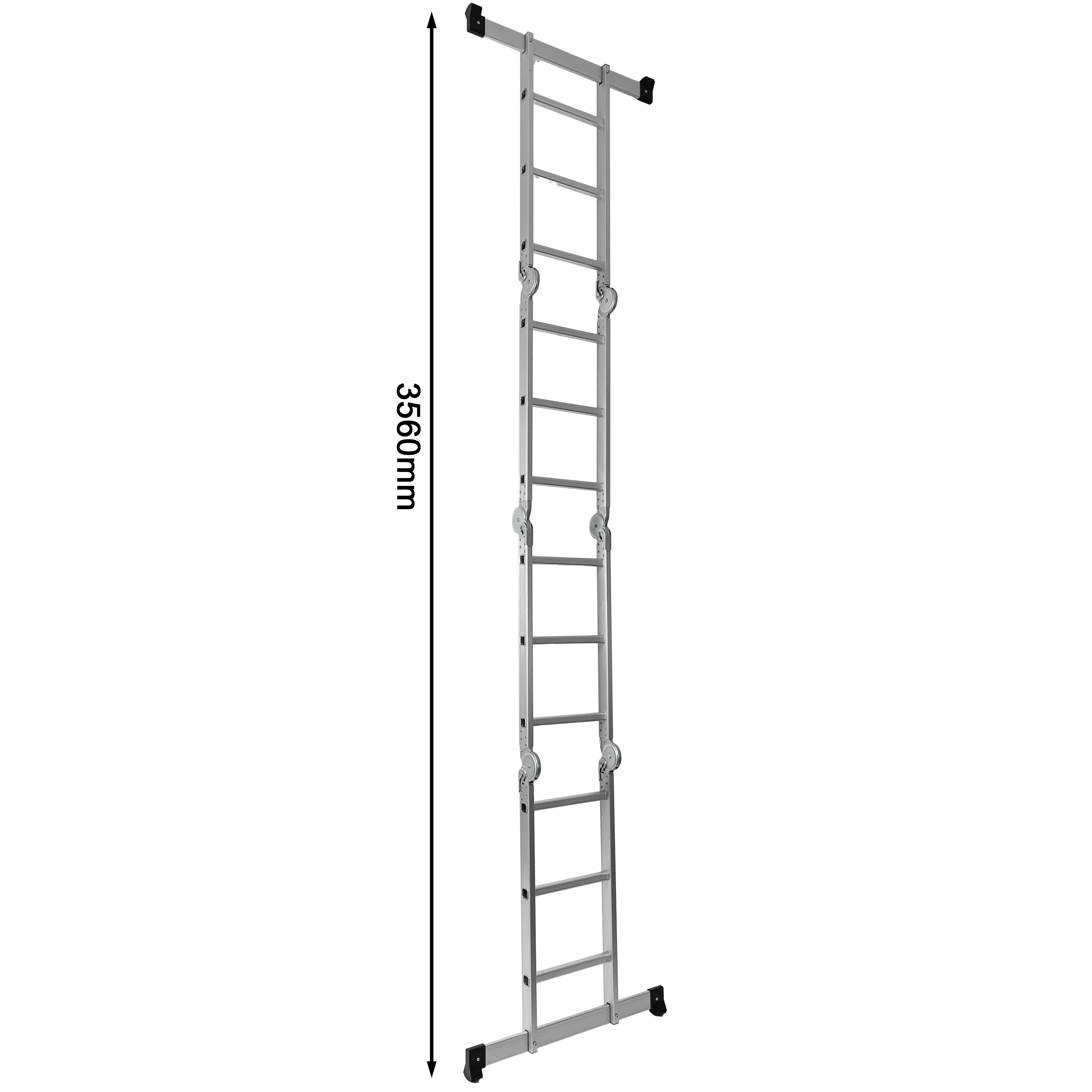 Custom 1.5mm Thick Aluminum Folding Ladder Modern Design Multi-Purpose Telescopic Step Folding Ladder for Outdoor Use