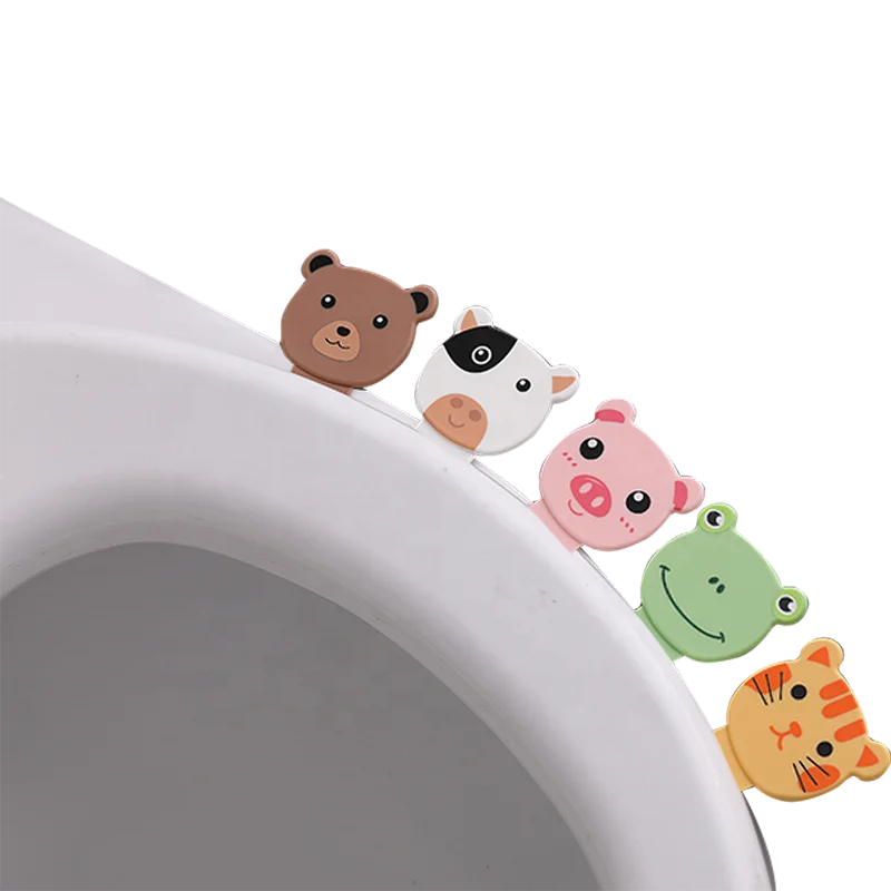 New Cute Cartoon Toilet Cover Lifting Device Bathroom Toilet Lid Portable Handle Bathroom Toilet Seat Accessories