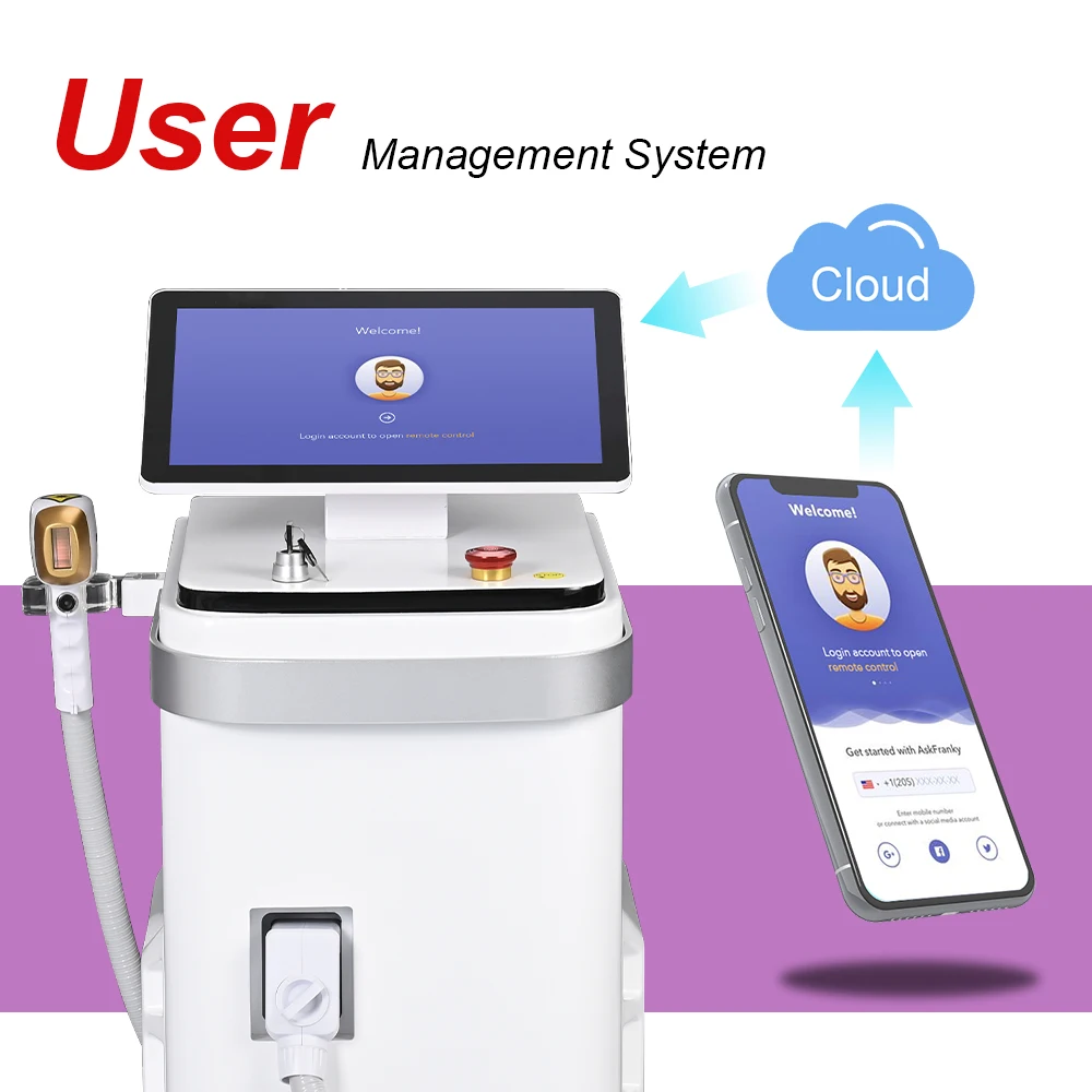 2024 Most Popular ICE CUBE 3 Waves 755nm 808nm 1064nm Laser Speed Permanent 808 Diode Beauty Equipment Hair Removal Machine Skin