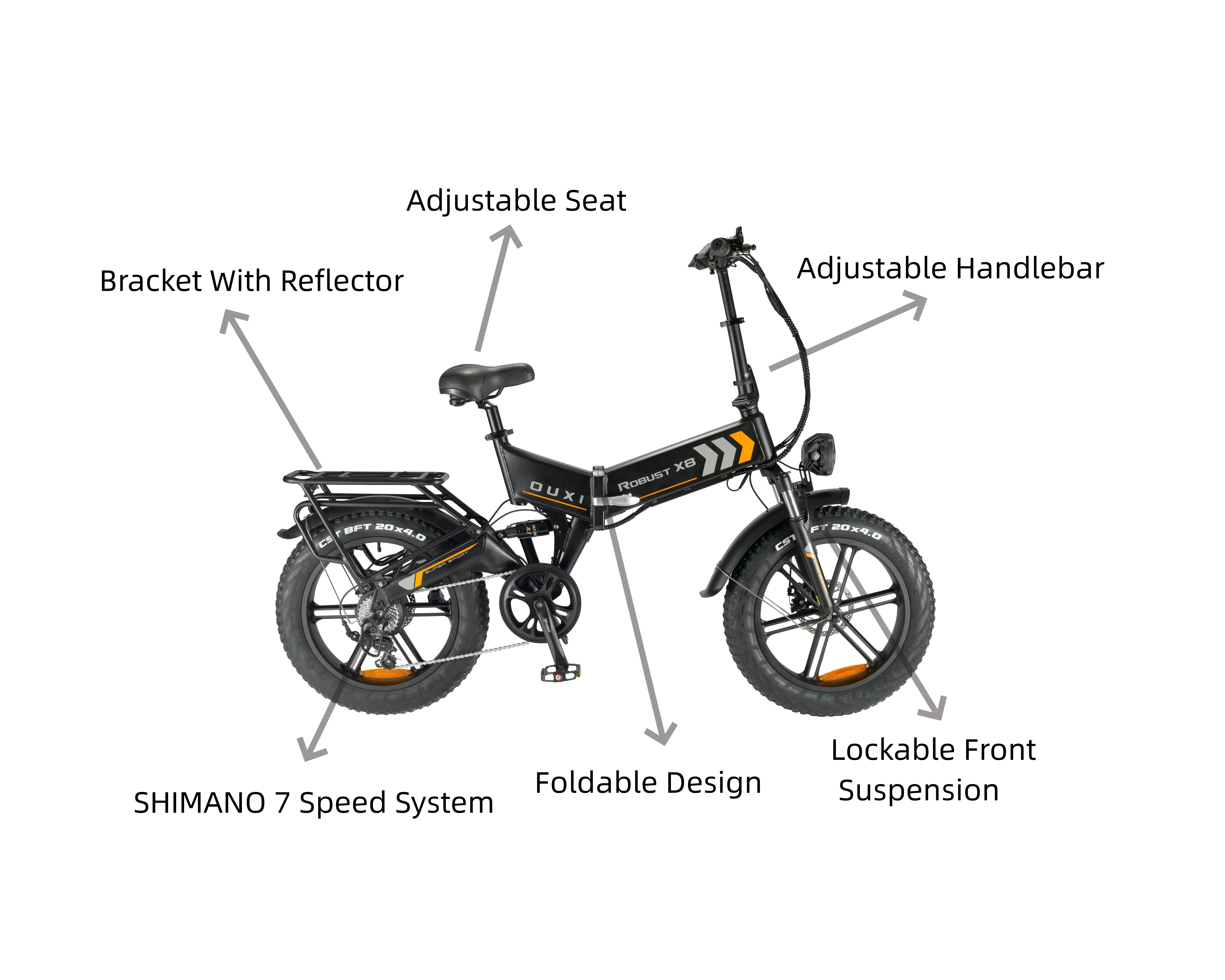 Ouxi X8 ebike 500w 48v e-bike 15ah 20inch mountain electric city bicycle electric bicycles for adults
