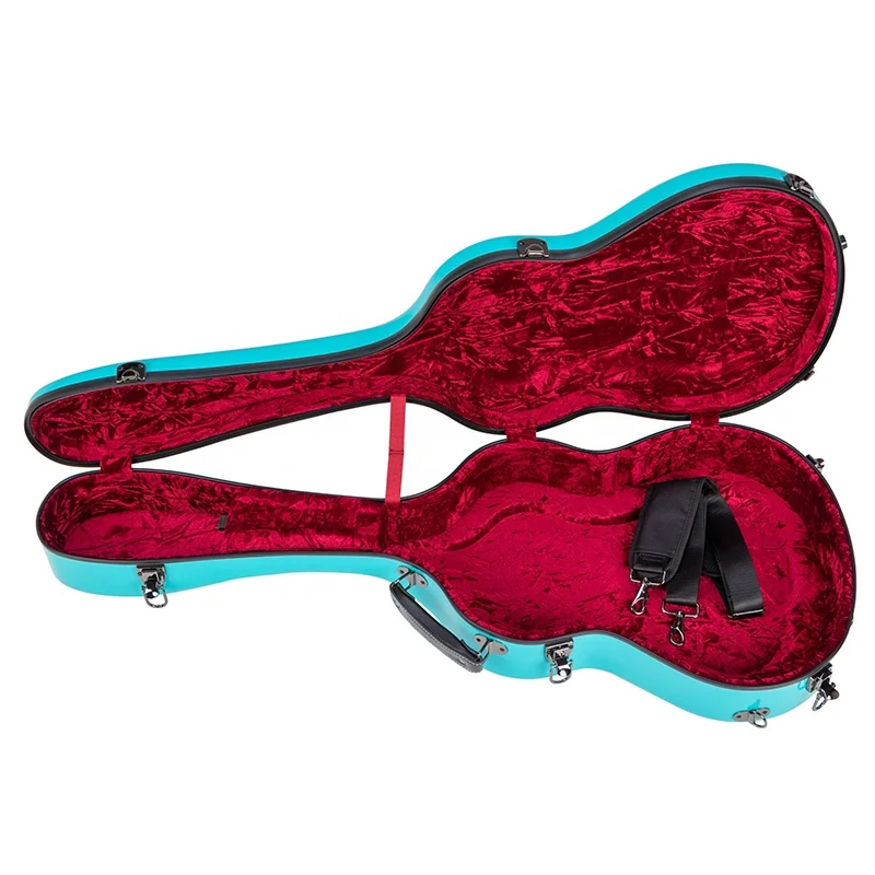 Manufacturer Fiberglass Green Acoustic Guitar Case with Backpack Fiberglass Classical Guitar Cases