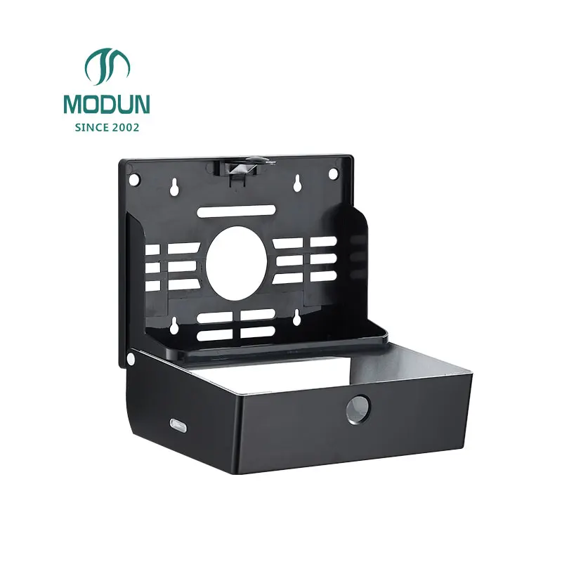 public bathroom janitorial cleaning equipment kitchen black plastic C-Fold hand towel dispensers for portable toilet