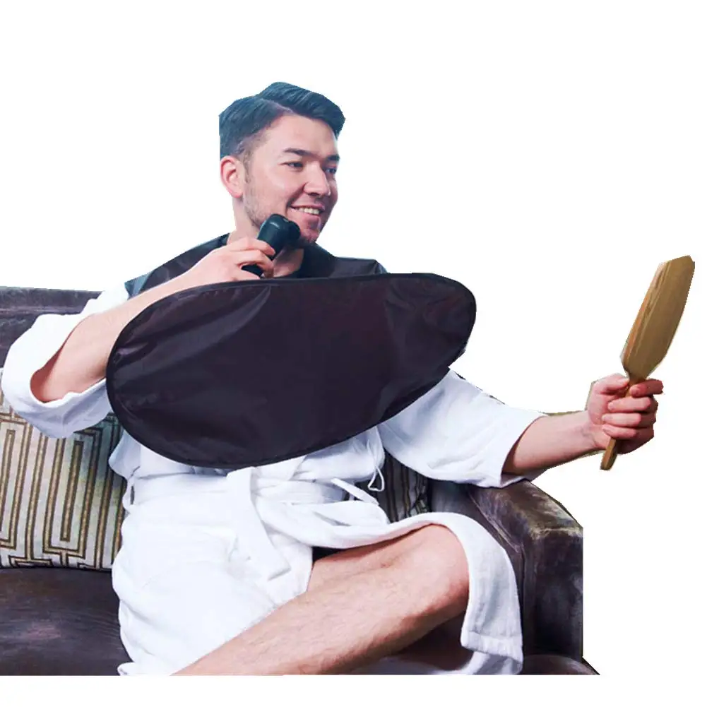 Upgrade Men Beard Shaving Aprons Cape Beard Trimming Bib Waterproof & Non-Stick Hair Catcher