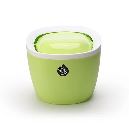 1.5L Household Mini Table Dust Bin Use for Desk and Living Bathroom Shake Lid Sanitary Bucket Garbage Can Plastic Blue Round