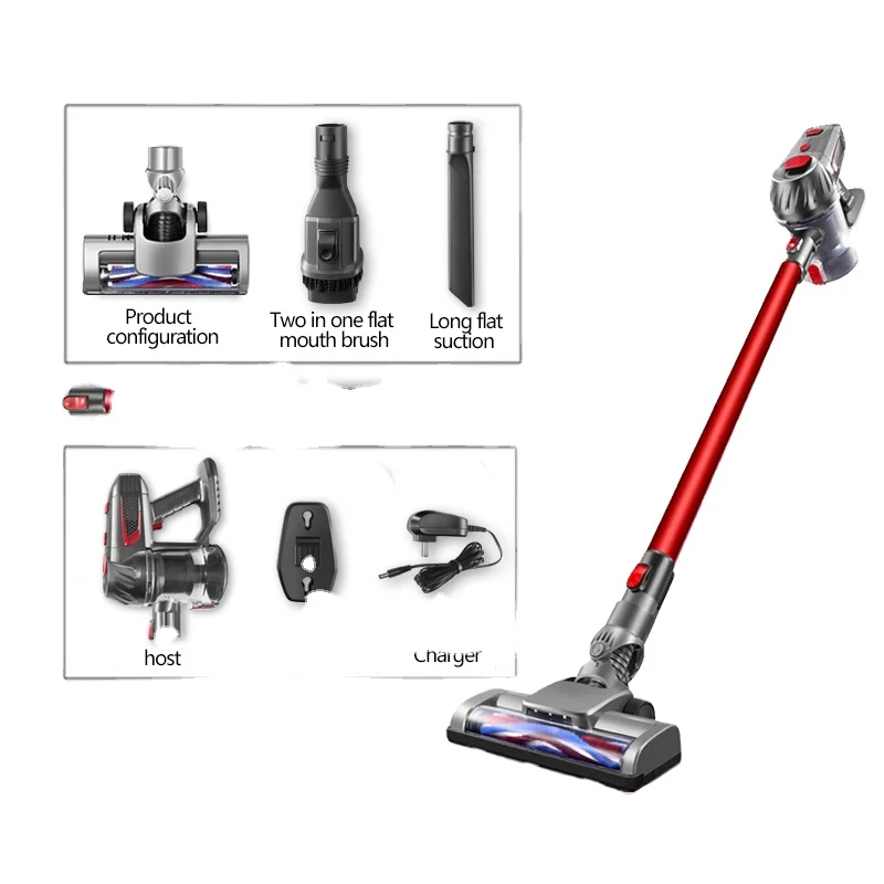 Factory Price Cyclone Filter Handheld Cordless Vacuum Cleaner Stick Handy Wireless Strong Suction Carpet Dust Collector
