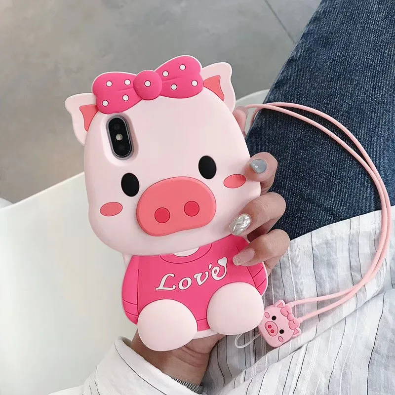 Anti Scratch And Waterproof OEM Custom 3D Silicone Phone Case Cute Mobile Phone Silicon Case With Your Own Logo