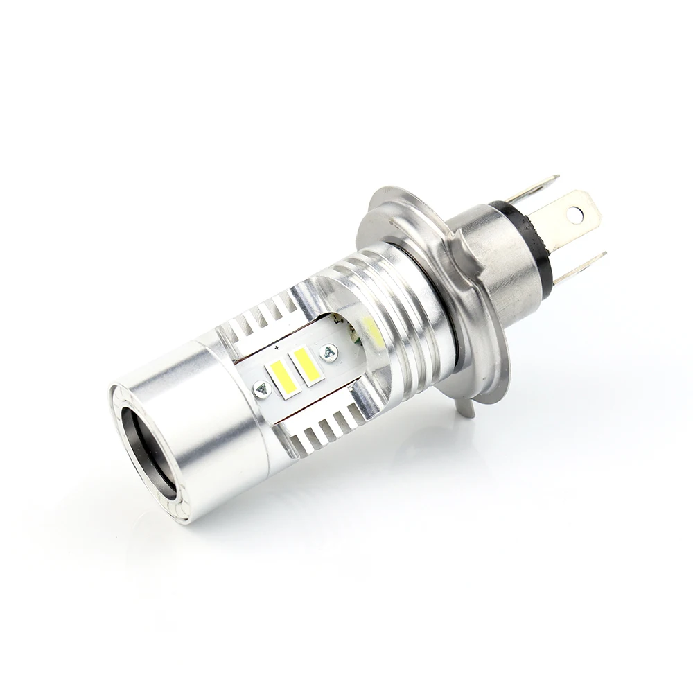 Super Bright H4 H6 BA20D Motorcycle LED Headlight Bulb With Angel eyes 2500LM 3570 LED Chips For DC 12V-48V Motorcycle headlight