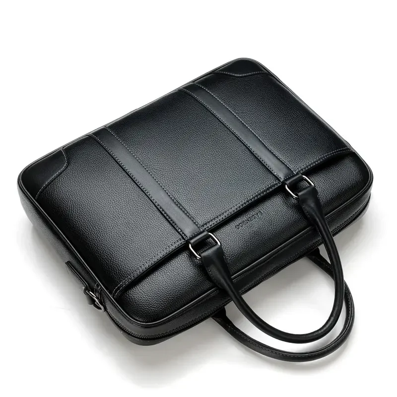 Classic Waterproof Business Laptop Briefcase PU Leather Messenger Computer Shoulder Bag