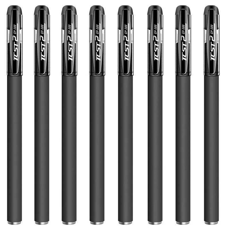 10 Pcs/set Black Neutral Pen Student Exam Office Signature Black Pen Cute Stationery Supplies Gel Pen