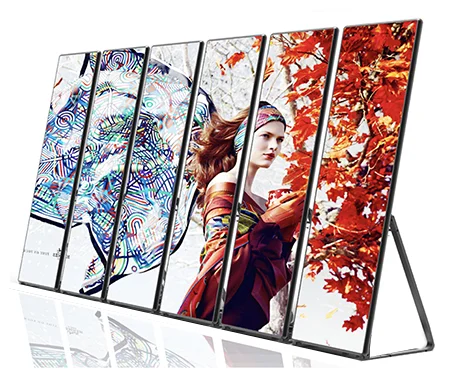Cdrama lenticular poster indoor slim P1.82 P2 P2.5 655mm*1936mm video mobile phones for shopping mall