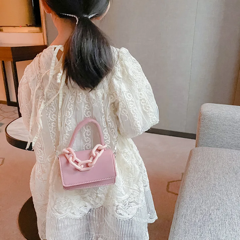 Newest Fashion All Seasons Sweet Children Bags Pu Mini Chain Shoulder Messenger Princess Girls Handbags